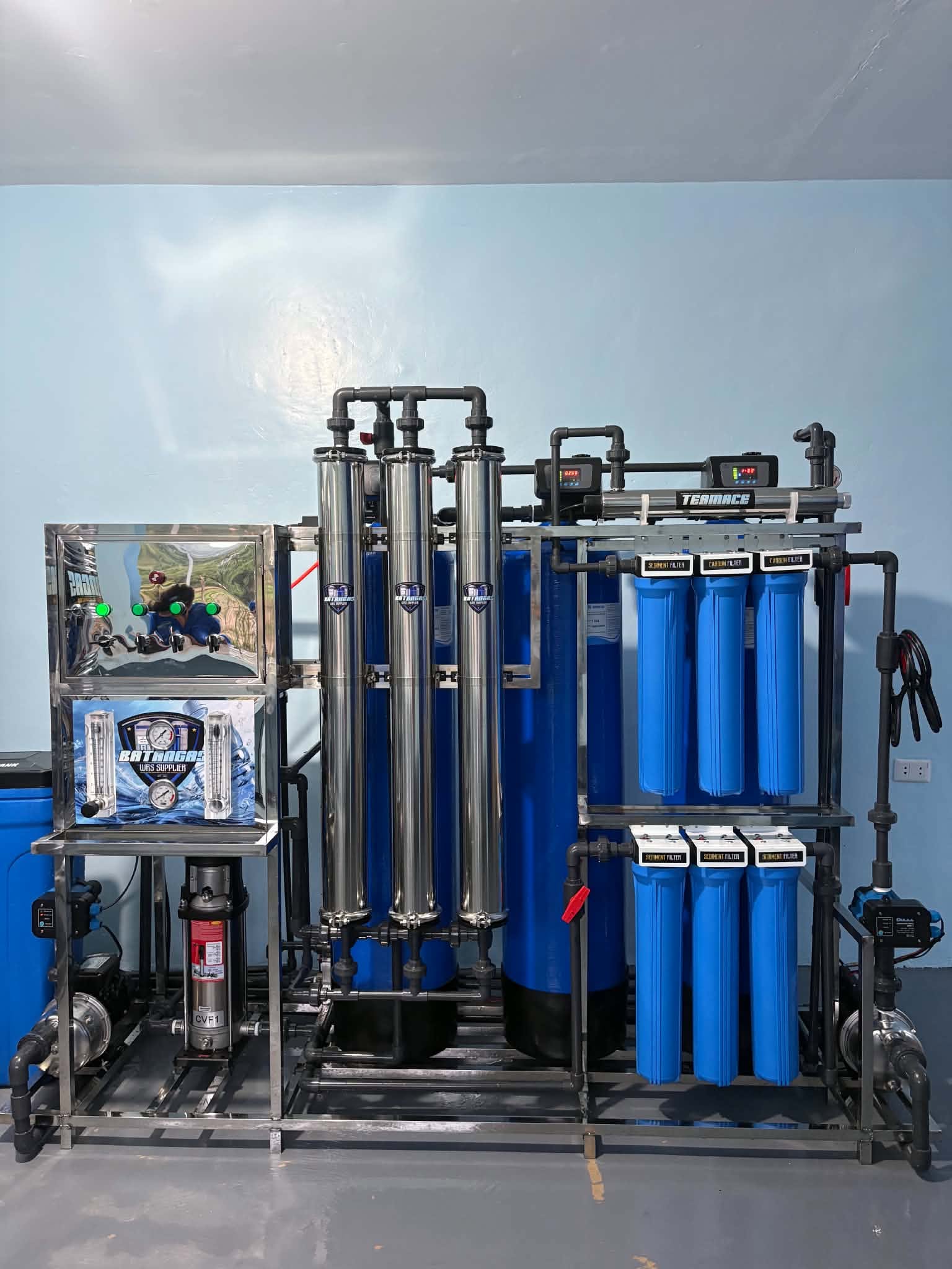 BLUEACE ELITE T1-A triple stainless RO membrane housings